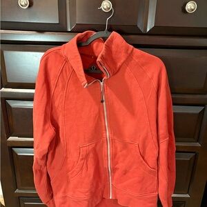 lululemon athletica Women's Coral-Red Full-Zip Bomber Jacket